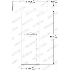 Nit. material frictiune saboti frana Nituirea captusirii frinei 665mmx18mm opak. 100szt. otel scobit SCANIA L - series (4-S SEERIA/LB6X2_A), 01.1958 - 12.1981 Ferodo 93280