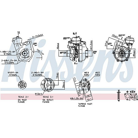 Turbocompresor Nou cu set de garnit HYUNDAI ELANTRA III HIGHWAY SANTA FE I TRAJET TUCSON KIA SPORTAGE II 2.0D HYUNDAI TUCSON (JM), Crossover, 06.2004 - Nissens 93223