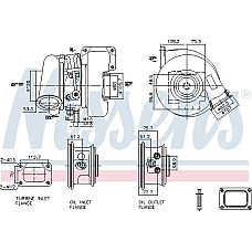 Turbocompresor Turbocharger with gasket set IVECO STRALIS TRAKKER CURSOR 13 IVECO STRALIS I STRALIS II TRAKKER I TRA Nissens 93727