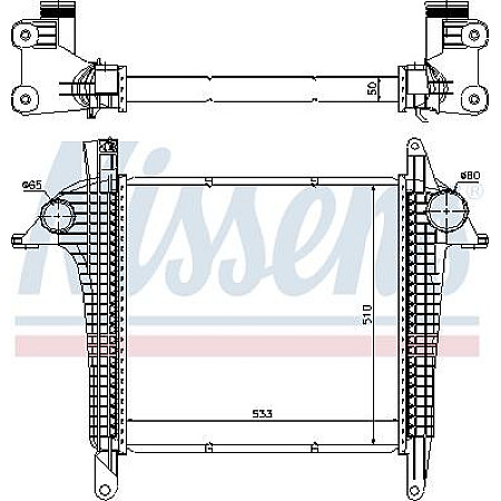 Intercooler. compresor intercooler MAN TGL I D0834LFL40-D0836LFL53 01.04- MAN TGL (N14 / TG-L), 01.2004 - Nissens 97057