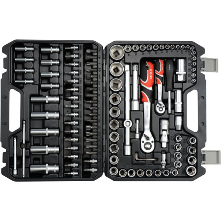 YT-38791 Trusa Tubulare Si Antrenor 1/4", 1/2", 108 Piese