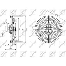 Cupla. ventilator radiator Ventilator BMW 3 E46 5 E39 7 E38 7 E65 E66 E67 X5 E53 2.0D-4.4D 04.98-08.08 BMW 3 - IV (E46), Compartiment, 12.1998 - 07.2006 NRF 49582