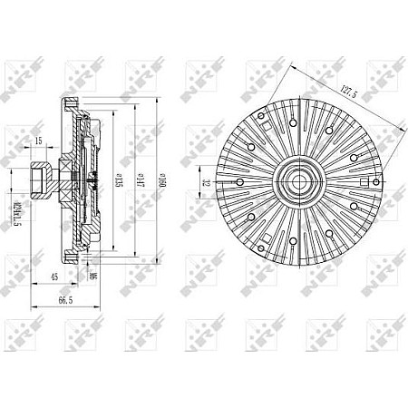 Cupla. ventilator radiator Ventilator BMW 3 E46 5 E39 7 E38 7 E65 E66 E67 X5 E53 2.0D-4.4D 04.98-08.08 BMW 3 - IV (E46), Sabrioleta, 04.2000 - 12.2007 NRF 49582