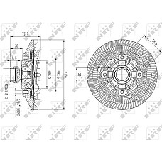 Cupla. ventilator radiator Ventilator CHRYSLER PT CRUISER DODGE CALIBER DAKOTA DURANGO RAM 1500 JEEP CHEROKEE WRA DODGE DURANGO (DN), Crossover, 09.1997 - 12.2003 NRF 49577