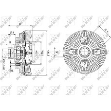 Cupla. ventilator radiator Ventilator LAND ROVER DEFENDER DISCOVERY II RANGE ROVER II 2.4D-4.6 07.94-02.16 LAND ROVER DEFENDER (L316), Turism, 05.1990 - 02.2016 NRF 49600