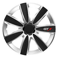 Set 4 capace roti model GTX 16" - BLACK CARBON &amp; SILVER
