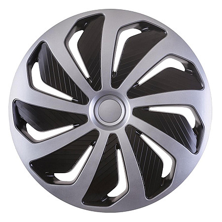 Set 4 capace roti model WIND 15" - SILVER &amp; BLACK