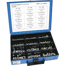 Surub gresare Zestaw Smarowniczek H1-H2-H3 M6-M10 12 kmorowy 215 szt. DRESSELHAUS 4499000068554