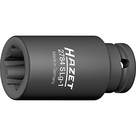 Cheie tubulara de impact HAZET 2784SLG-1, antrenor patrat 1/2 inch, profil hexagonal, deschidere cheie 39 mm HAZET 2784SLG-1