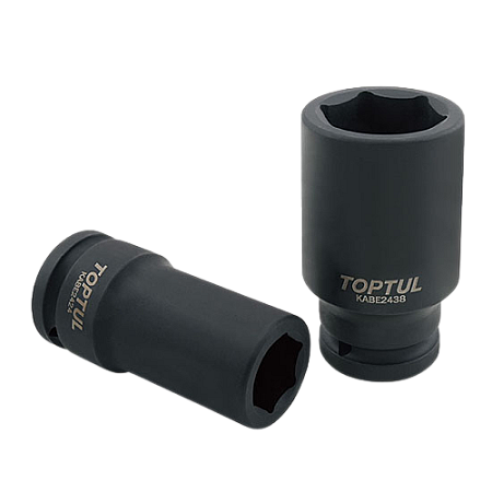 Cheie tubulara de impact TOPTUL KABE2427, antrenor patrat 3/4 inch, deschidere cheie 27 mm, lungime 90 mm, otel crom molibden TOPTUL KABE2427