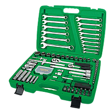 Trusa chei combinate si tubulare TOPTUL GCAI106B, clichet, prelungitoare scule, antrenor 1/4 inch, 1/2 inch, cutie depozitare, 106 piese TOPTUL GCAI106B