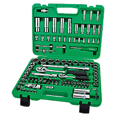 Trusa chei combinate si tubulare TOPTUL GCAI108R, clichet, prelungitoare scule, antrenor 1/4 inch, 1/2 inch, cutie depozitare, 108 piese TOPTUL GCAI108R