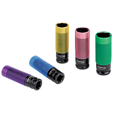 Cheie tubulara de impact pentru jante aliaj TOPTUL KABP1619, prindere patrat 1/2 inch, hex 19 mm, lungime 86 mm, crom molibden TOPTUL KABP1619