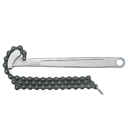 Cheie pentru filtru ulei cu lant TOPTUL JJAH0901, capacitate prindere 30-160 mm, lungime maner 225 mm, lungime lant 585 mm TOPTUL JJAH0901