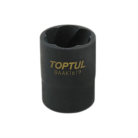 Cheie tubulara extractoare suruburi TOPTUL BAAK1619, antrenor patrat 1/2 inch, deschidere cheie 19 mm, lungime 34 mm, crom molibden TOPTUL BAAK1619