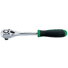 Antrenor clichet reversibil TOPTUL CJBG1220, eliberare rapida, 36 dinti, antrenor patrat 3/8 inch, lungime 200 mm, maner cauciuc, aderent TOPTUL CJBG1220