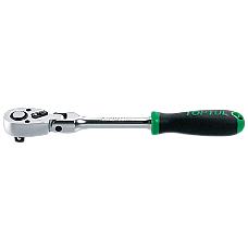 Antrenor clichet reversibil TOPTUL CJHM1631, articulat, eliberare rapida, 72 dinti, antrenor patrat 1/2 inch, lungime 310 mm, maner cauciuc, aderent TOPTUL CJHM1631