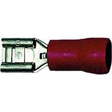 Conector electric Opak. 100 szt. Koncowka izolowana zenska czerwona 63x08 mm DRESSELHAUS 461177651119051