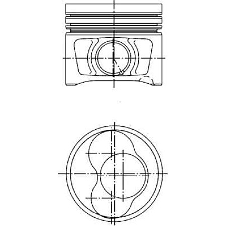 Piston SKODA OCTAVIA II (1Z5), Combi, 02.2004 - 06.2013 Kolbenschmidt 40408600