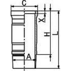 Camasa piston inner diameter. 125mm length. 2375mm flange diameter. 150mm OM 470 MERCEDES MERCEDES MERCEDES-BENZ AROCS (963-2-A), 01.2013 - Kolbenschmidt 89923110