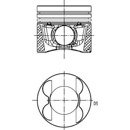 Piston MERCEDES-BENZ E-CLASS (C207), Compartiment, 01.2009 - 12.2016 Kolbenschmidt 40776620