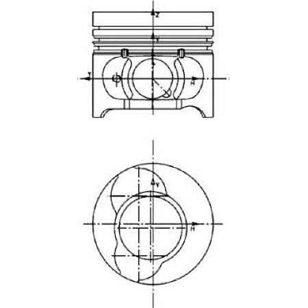 Piston RENAULT SANDERO/STEPWAY I (BS_), Hatchback, 11.2007 - Kolbenschmidt 40465600