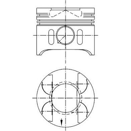 Piston MERCEDES-BENZ E-CLASS (W210), Sedan, 06.1995 - 08.2003 Kolbenschmidt 41014600