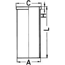 Camasa piston maneca KS VARIO 102.0 ATEGO PB STD OM904 OM906 EURO-2 96 - MERCEDES-BENZ VARIO (668), Cadru de sprijin, 09.1996 - Kolbenschmidt 89513190