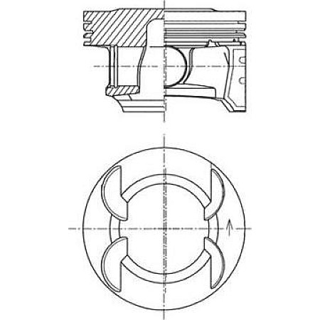 Piston OPEL ASTRA H TwinTop (A04), Sabrioleta, 09.2005 - 10.2010 Kolbenschmidt 41492610