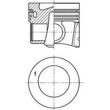 Piston VW GOLF VII (5G1), Van, 08.2012 - Kolbenschmidt 41271600