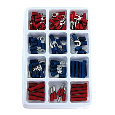 Set terminale electrice Carpoint 100buc - Rosu/Albastru