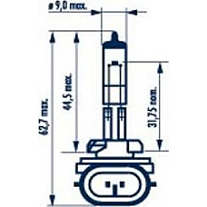 Bec, proiector ceata HYUNDAI SONATA VI (YF), Sedan, 06.2009 - 12.2015 Narva 480423000