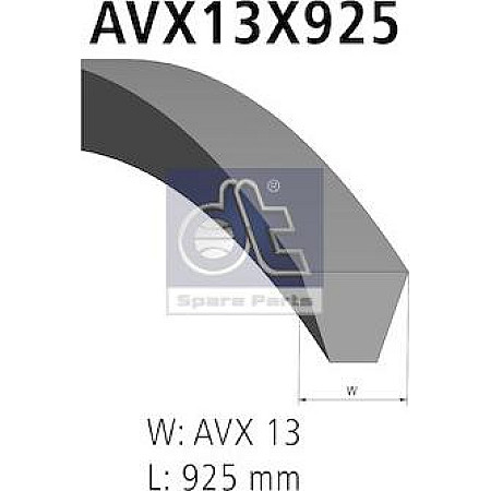 Curea transmisie V-Belt 13x925mm DAF 85 85 CF 95 95 XF MERCEDES LK-LN2 NG O 309 OF OH T2-L UNIMOG 123 C123 123 W1 NISSAN LAUREL (JC32), Sedan, 11.1984 - 06.1990 DT Spare Parts 4.80626