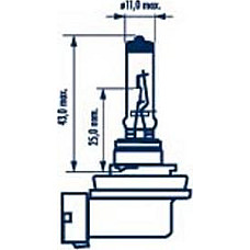 Bec, far faza lunga FIAT 124 II (348_), Spider, 03.2016 - Narva 480783000