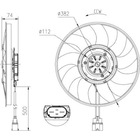 Ventilator. radiator Ventilator radiator AUDI A8 D4 2.0-6.3 11.09-01.18 AUDI A8 III (4H2, 4H8, 4HC, 4HL), Sedan, 11.2009 - 01.2018 NRF 47919