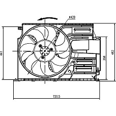 Ventilator. radiator Ventilator radiator cu carcasa BMW 2 F45 2 GRAN TOURER F46 X1 F48 X2 F39 MINI F55 F56 F57 CL BMW 2 Active Tourer (F45), Dubita, 11.2013 - NRF 47922