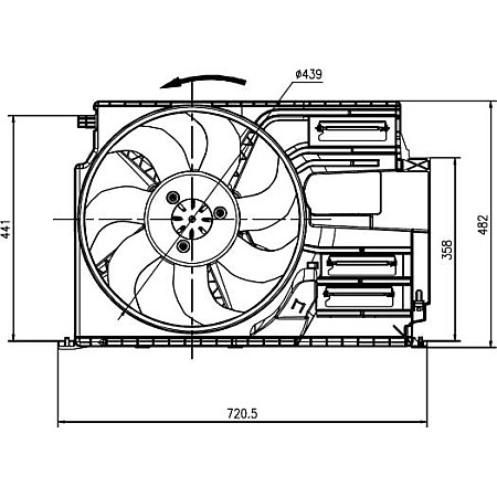 Ventilator. radiator Ventilator radiator cu carcasa BMW 2 F45 2 GRAN TOURER F46 X1 F48 X2 F39 MINI F55 F56 F57 CL BMW 2 Active Tourer (F45), Dubita, 11.2013 - NRF 47922