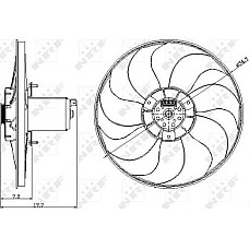 Ventilator. radiator Ventilator radiator VW PASSAT B3-B4 1.6-2.9 02.88-05.97 VW PASSAT (3A2, 35I), Sedan, 02.1988 - 12.1997 NRF 47404