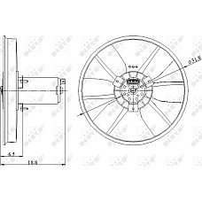 Motor electric.ventilator Ventilator radiator SEAT CORDOBA CORDOBA VARIO IBIZA II INCA VW CADDY II CADDY II-MINIV VW GOLF III (1H1), Van, 08.1991 - 12.1997 NRF 47401