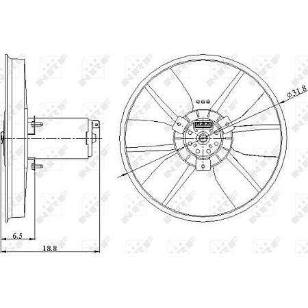 Motor electric.ventilator Ventilator radiator SEAT CORDOBA CORDOBA VARIO IBIZA II INCA VW CADDY II CADDY II-MINIV VW GOLF III Variant (1H5), Turism, 07.1993 - 04.1999 NRF 47401