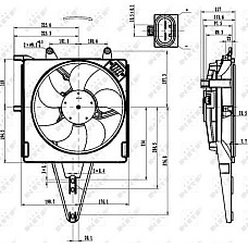 Ventilator. radiator Ventilator radiator cu carcasa FIAT PALIO SIENA STRADA 1.0-1.7D 04.96- FIAT PALIO Weekend (178_, 173_, 373_, 374_), Turism, 04.1996 - NRF 47431