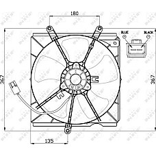 Ventilator. radiator Ventilator radiator cu carcasa TOYOTA AVENSIS 1.6-1.8-2.0 09.97-02.03 TOYOTA AVENSIS I (_T22_), Liftback, 09.1997 - 02.2003 NRF 47479