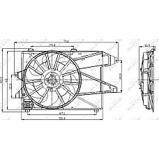 Ventilator. radiator Ventilator radiator cu carcasa FORD MONDEO II MONDEO III 1.6-2.0 08.96-03.07 FORD MONDEO II (BNP), Turism, 08.1996 - 09.2000 NRF 47004