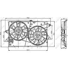 Ventilator. radiator Ventilator radiator cu carcasa FORD MONDEO III 1.8-3.0 10.00-03.07 FORD MONDEO III (B4Y), Sedan, 10.2000 - 09.2007 NRF 47003