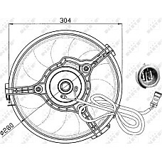 Motor electric.ventilator Ventilator radiator AUDI A4 B5 A6 C4 A6 C5 A8 D2 CABRIOLET B3 FORD GALAXY I GALAXY MK I VW PASSAT (3B3), Sedan, 10.2000 - 12.2005 NRF 47023