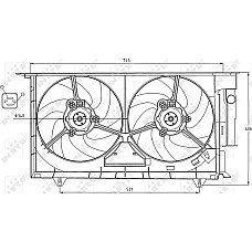 Ventilator, radiator PEUGEOT 306 (7B, N3, N5), Sedan, 04.1993 - 10.2003 NRF 47075