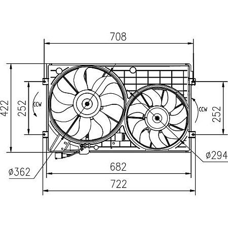 Motor electric.ventilator Ventilator radiator cu carcasa AUDI A1 A3 SEAT ALTEA ALTEA XL IBIZA IV IBIZA IV SC IBIZ SKODA OCTAVIA I (1U2), Hatchback, 09.1996 - 12.2010 NRF 47394