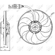 Motor electric.ventilator Ventilator radiator AUDI A3 TT SEAT LEON TOLEDO II VW BORA BORA I GOLF IV GOLF V NEW BE SEAT TOLEDO II (1M2), Sedan, 10.1998 - 05.2006 NRF 47393