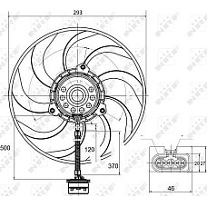 Ventilator. radiator Ventilator radiator SEAT CORDOBA IBIZA III SKODA FABIA I FABIA I PRAKTIK VW FOX POLO POLO IV SKODA FABIA I (6Y3), Sedan, 10.1999 - 12.2007 NRF 47373