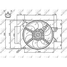 Ventilator. radiator Ventilator radiator cu carcasa FORD TRANSIT 2.0D 08.00-05.06 FORD TRANSIT (FM_, FN_), Cadru de sprijin, 01.2000 - 05.2006 NRF 47748